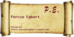 Percze Egbert névjegykártya